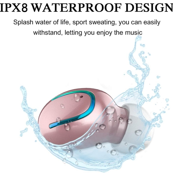 Mini Wireless Earbuds Bluetooth Headphones Touch Control V5.0 IPX8 Sweatproof - Picture 6 of 7